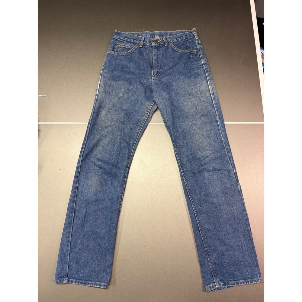 Lee Vintage Blue Denim Jeans Men's 30x32 Straight Leg Medium Wash USA